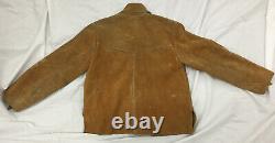 Western Vintage Buckskin Leather Suede Fringe Jacket Coat Sears. CHILDREN LARGE