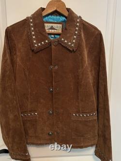 Women's Vintage Brown Suede Fringe Western Jacket with Pockets Cowgirl Style