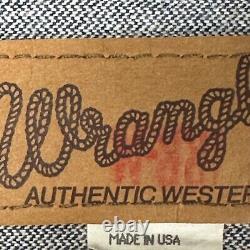 Wrangler Western Denim Jacket Mens Size Large Custom Indian Shop READ