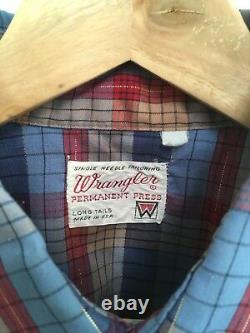 Wrangler Western Shirt 16 1/2 X 33 Made In USA
