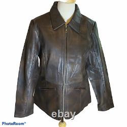 Wyoming Traders Womens Kaycee Leather Zip Up Cowgirl Western Jacket / Coat
