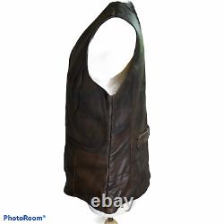 Wyoming Traders Womens Oakley Snap Up Concealed Carry Leather Vest
