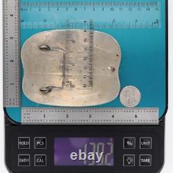 XL G Silver Rodeo Trophy Calf Wrestling Bull Dogging Steer 1977 Vtg Belt Buckle