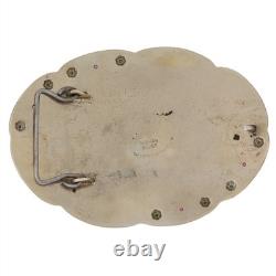 XL G Silver Ruby Champion Rodeo Trophy Western Cowboy Comstock Vtg Belt Buckle