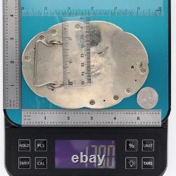 XL G Silver Ruby Champion Rodeo Trophy Western Cowboy Comstock Vtg Belt Buckle