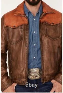 Yellowstone John Dutton Kevin Costner Dutton Ranch Cowboy Real Leather Jacket